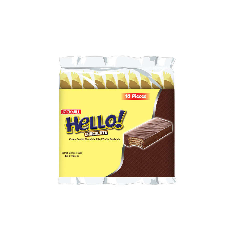 Hello! Coated Chocolate Wafer 15g x 10